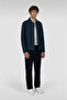 Men's Regular Fit Zippered Long Sleeve Navy Blue Jacket - 2