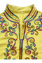 Yellow Tie-Up Detail Embroidered Maxi Jalabiya - 6
