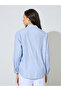 Blue Striped Long Sleeves Shirt - 5