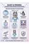 and Friends Collectible Figure Set of 9 – 6cm (2.36 Inch) Articulated Mini Action Figures | Heeler Family & Friends Dolls with Spooky Bluey, Count & Dream Owl | STEM Imaginative Play Toy & - 4