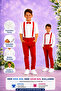 Boy's Suit Red Pants White Shirt Red Bow Tie Set April 23 May 19 October 29 Reading Day Performance Outfit - 3