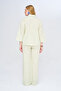Women's Comfortable Cut Blouse with Collar and Sleeves - 5