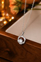 Silver Color Round Zircon Stone Elegant Women's Necklace - 4
