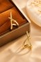 Gold Color Geometric Knot Model Women's Earrings - 3