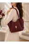 Women's Shoulder Bag – Casual Handbag with Buckle, Zipper, and Double Handle