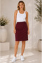 High Waist Above the Knee Stylish Fabric Pencil Skirt