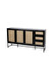 Modern Buffet Cabinet with Natural Bamboo Design - 2