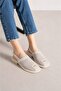 Women's Light Beige Knitted Detailed Comfortable Sandals