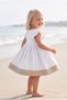 Baby Girl 100% Cotton Linen Dress White Beige Daily Special Occasion 12-18 Months 2-4 Years - 4