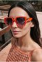 Palme Square Gold Accessory Ultra Light U400 Filtered Luxury Orange Women's Sunglasses - 3