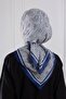 Hexagonal Patterned Soft Scarf Navy Blue - 6