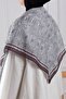 Hexagonal Patterned Soft Scarf Coffee - 2