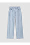 Blue Wideleg Women's Jean Trousers - 2