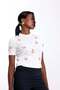 Ecru Floral Embroidered Mercerized Knitwear 140641 - 3