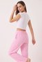 Women's Crew Neck Short Sleeve Crop White T-Shirt - 6