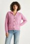 Women's Thessaloniki Knitted Pocketed Knitwear Powder Cardigan - 5