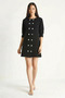 Women's Crew Neck Button Detailed Knitwear Black Dress - 7