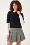 Women's Shirt Detailed Hair Braided Knitwear Black Sweater - 5
