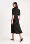 Women's Belted Summer Black Shirt Dress - 6