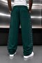 Green Baggy Sweatpants with Motif - 4