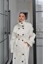Ecru Attika Belted Long Trench Coat - 5