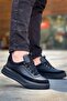 Zrk-X006 Premium High Sole Black Lace-Up Men's Sneaker - 3