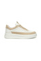 Zrk-X006 Premium High Sole White Beige Lace-Up Men's Sneaker - 2
