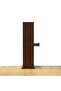 Gwen Swivel Standing Cabinet With Mirror | Durable Cupboard | Dressing Makeup Storage Without ChairL48xW48xH165.7cm - Brown Walnut - 4