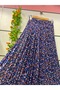 Patterned Chiffon A-Line Skirt Lined - 3