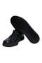 Black Color Lace-Up Genuine Leather Men's Shoes - 3