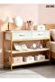 Vanity Table with 2 Drawers and Open Storage Shelves, Modern Makeup Dressing Table,Console Table, Narrow Sofa Tables,100cm Side Table for Hallway, Living Room, Entryway