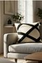 Colorful Geometric Cross Line Pattern Embossed Punch Embroidered Tasseled Cotton Decorative Throw Pillow Cover 42X42 cm