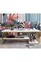 2-Tier Modern Upgraded Design Coffee Table with Drawer Storage Table for Living Room Furniture End Table 100 x 45 x 45 Centimeter - 2