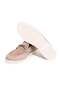Beige Color Laceless Genuine Leather Men's Shoes - 3