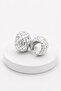 Croco Chunky Steel Hoop Earrings - 4