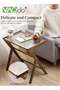 Stand Side Table, Rattan Bedside Table, Glass Coffee Tables, Bamboo NightStand, Boho End Table with Storage, Compact Accent Table for Small Spaces, Perfect for Living Room Bedroom and Apartment, Brown - 4