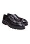 Black Color Lace-Up Genuine Leather Men's Shoes