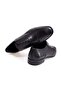 Black Color Lace-Up Genuine Leather Men's Shoes - 2