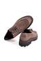 Taupe Color Lace-Up Genuine Leather Suede Men's Shoes - 2