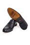 Black Color Laceless Genuine Leather Leather Sole Men's Shoes - 3
