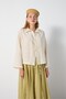Women's Beige Premium Fabric Tie-Back Blouse 31206 - 5