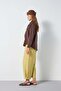Women's Brown Collar Detailed Modal Fabric Shirt 31189