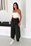 Women's Elastic Waist, Drawstring Cuffs, Loose Shalwar Trousers - 2