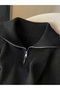 Women's Turn-Down Collar Oversize Thessaloniki Knit Zippered Sweater - 2