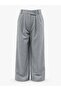 Striped Cross-Waisted Casual Trousers - 3