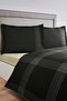 Ranforce -Melange Black- Single Duvet Cover Set with Elastic Sheets - 3