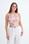 Stone Embellished Asymmetrical Cut Bustier A3083