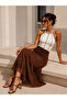 Printed Tulle Skirt with Waist Cinching - 4