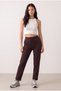 Women's High Waist Elastic Waist Lace-Up Straight-Leg Sweatpants Po-3011 - 3