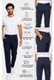 Men's Belted White, Navy Blue, Black Alpaca Fabric Doctor and Nurse Medical Single Bottom Trousers - 6